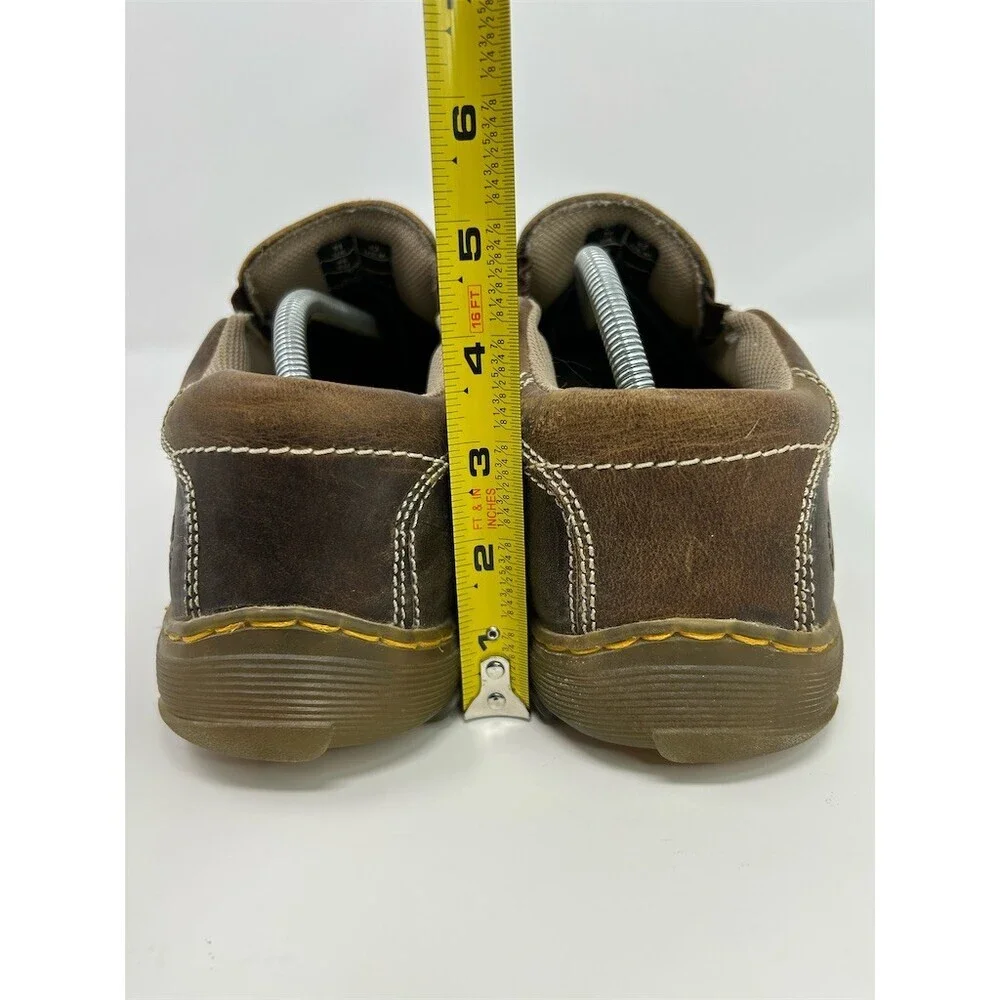 Dr. Martens Lance Men's Slip-On Casual Shoes Brown Contrast Stitching Size 12